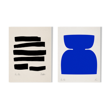Pair of giclee prints, abstract wall art set of two, 50x70cm
