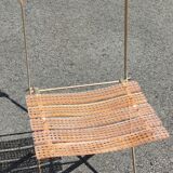 Golden folding chair by Yonel Lebivici and Bernard Berthet