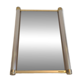 Pierre Vandel Paris - Very beautiful and rare large 1970s design mirror, signed