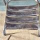 3 metal chairs, Tolix style