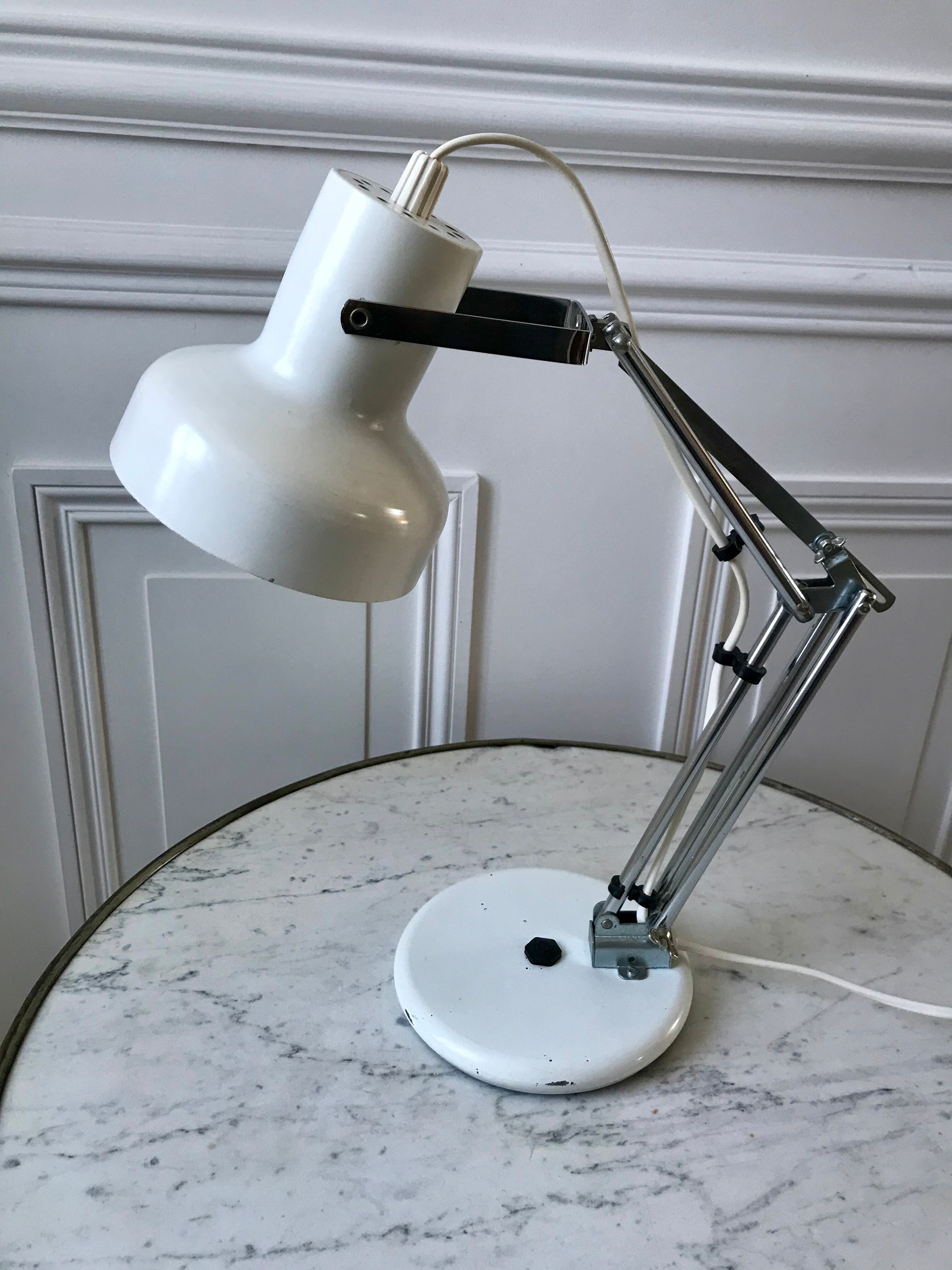 Desk lamp / articulated bedside aluminor 60s-70s