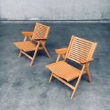 Set of Mid-Century Modern Design Rex Folding Chairs by Niko Kralj for Stol Kamnik, 1980s