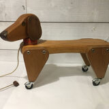 Wooden dog to pull