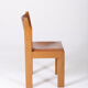Chaises marron en cuir et bois, 1970s