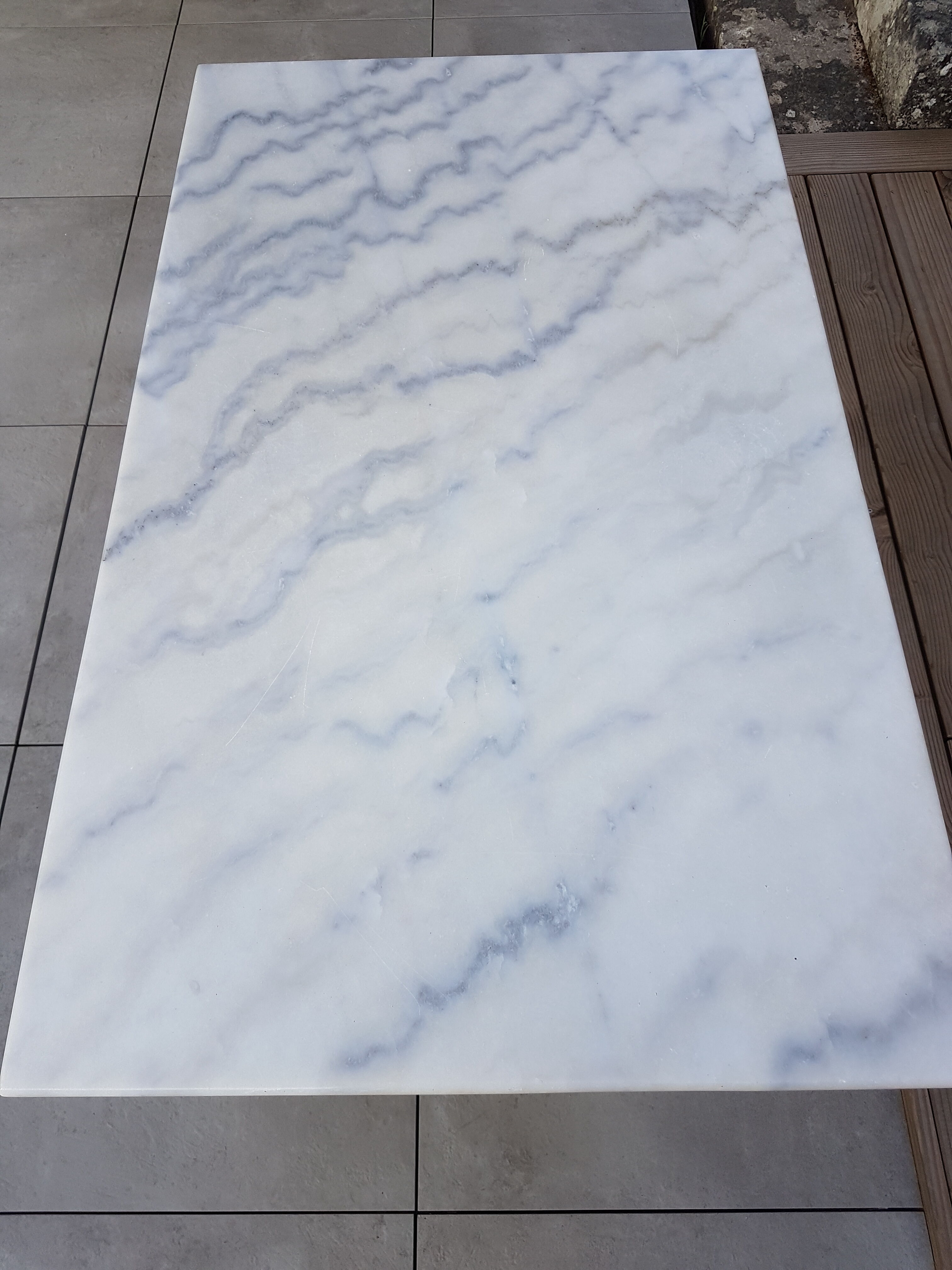 Marble tray bistro table