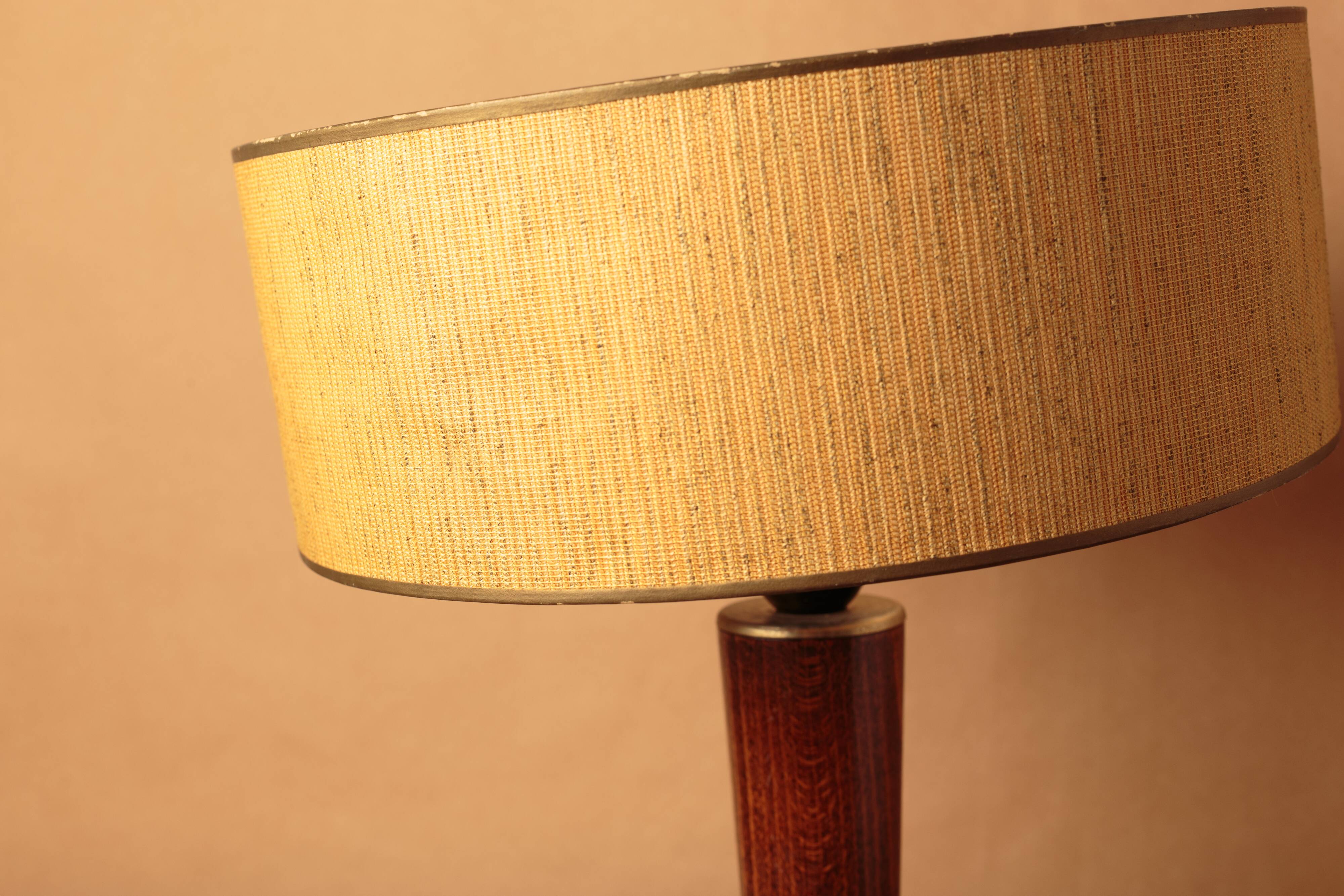 Desk lamp wood foot style mazda vintage 1950