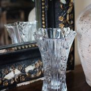 Art Nouveau style vase in cut glass with floral decoration