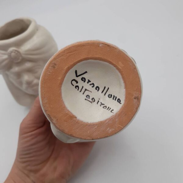 Paire de vases tête Caltagirone Italie