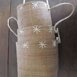 3 handcrafted wicker hanging baskets