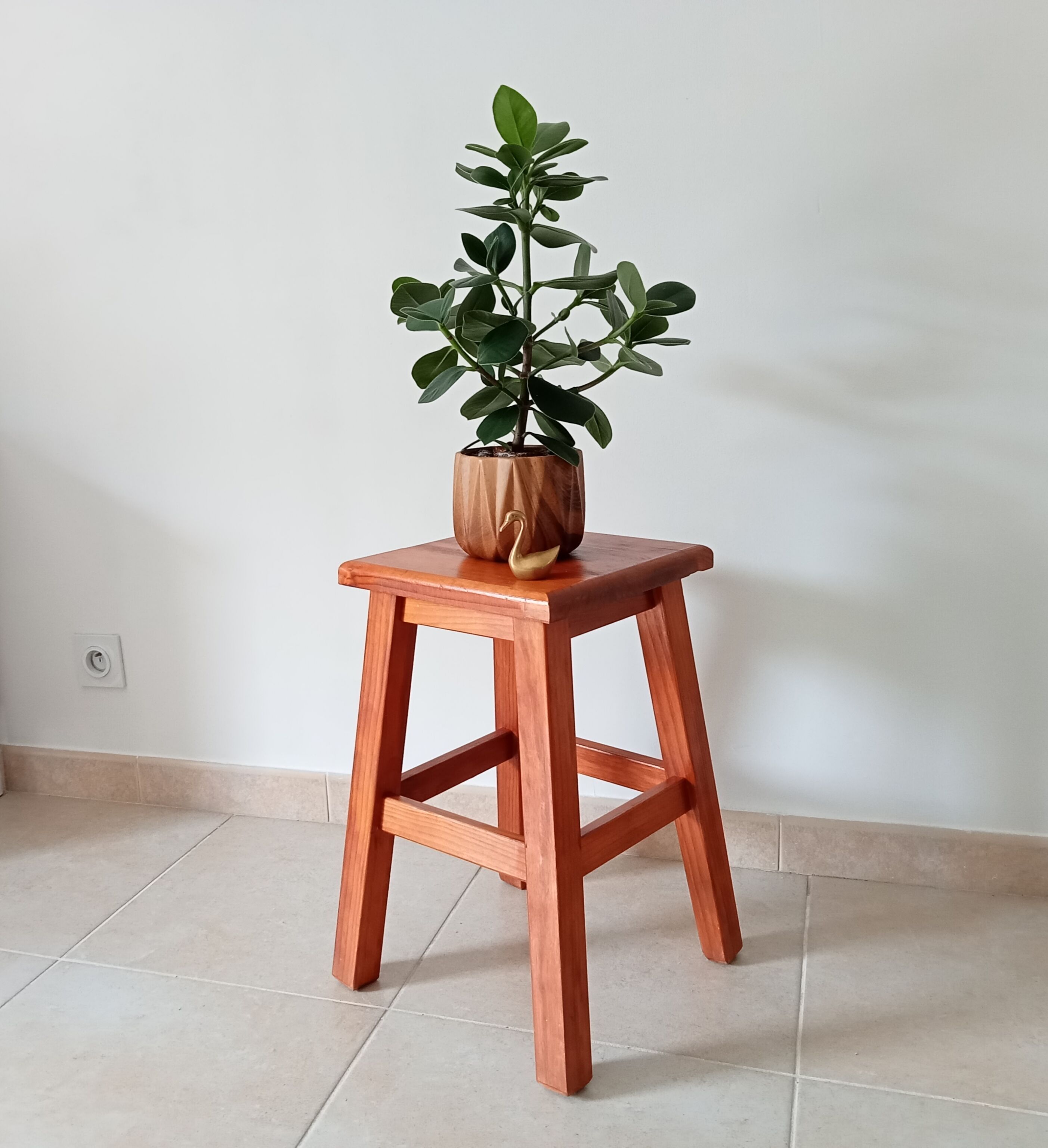 Vintage solid wood stool