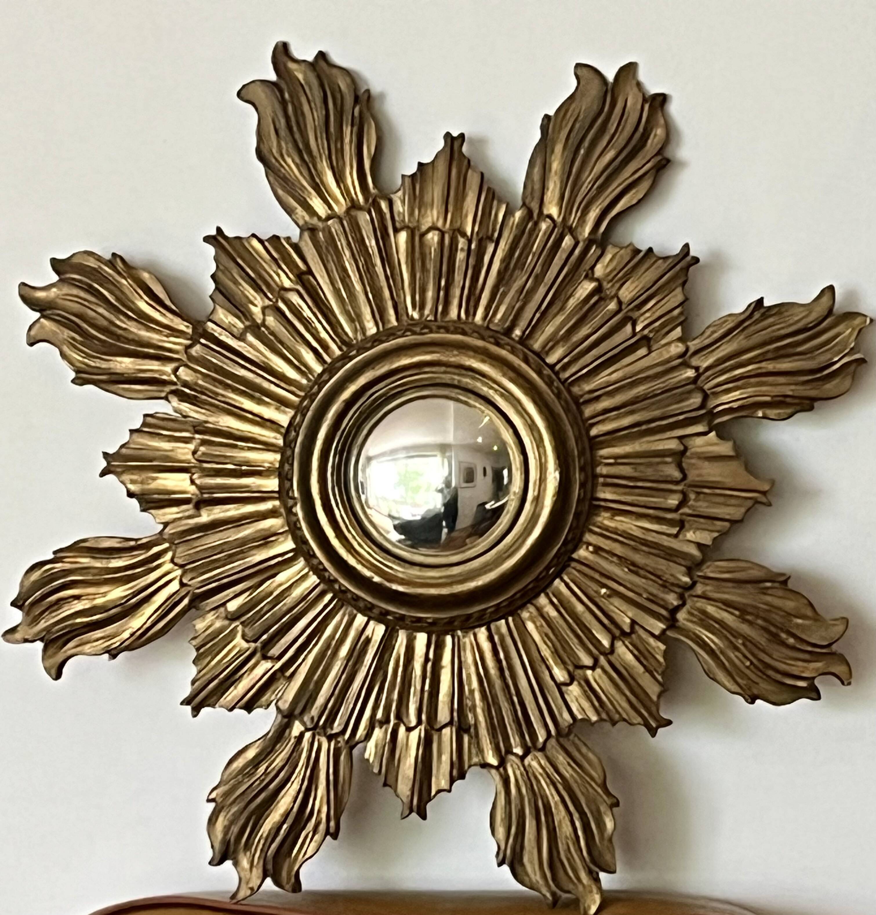 Sun mirror - Witch's eye - Wood - 1950s