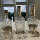 Crystal and silverware bottles