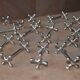 12 silver metal knife holders