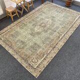 Ivory Turkish Rug 6x9 Beige -Cream Vintage Rug For Living Room -Bedroom Rug -Beige Area Rug MOON.118