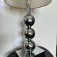 Lampe vintage années 80 en métal chromé à trois globes