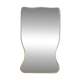 Miroir en laiton doré dans le style de Gio Ponti et des années 1980.
