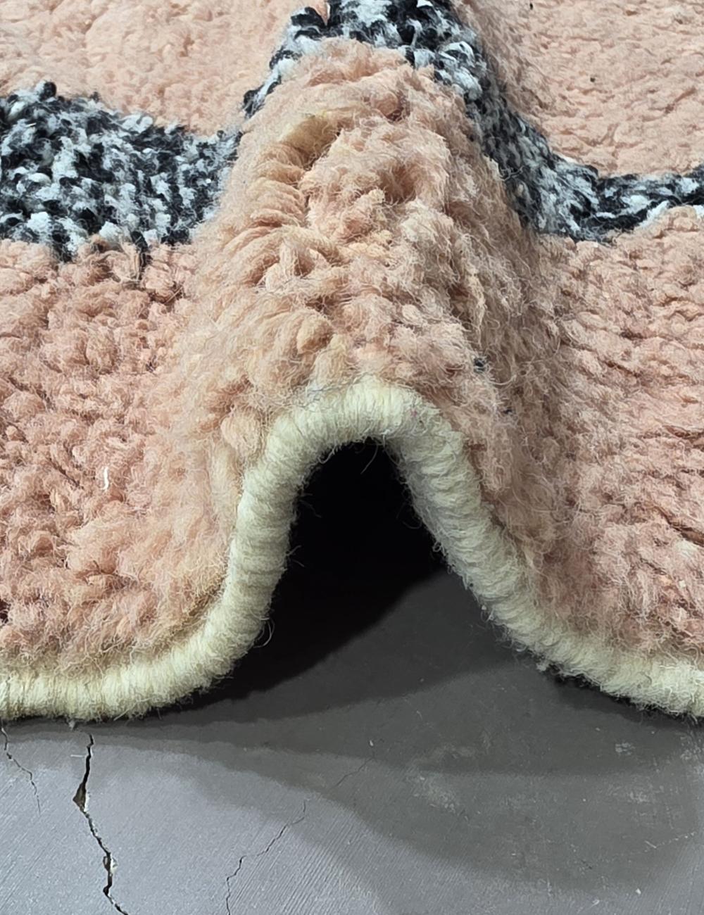 Powder Pink Moroccan Rug - 309 x 197 cm
