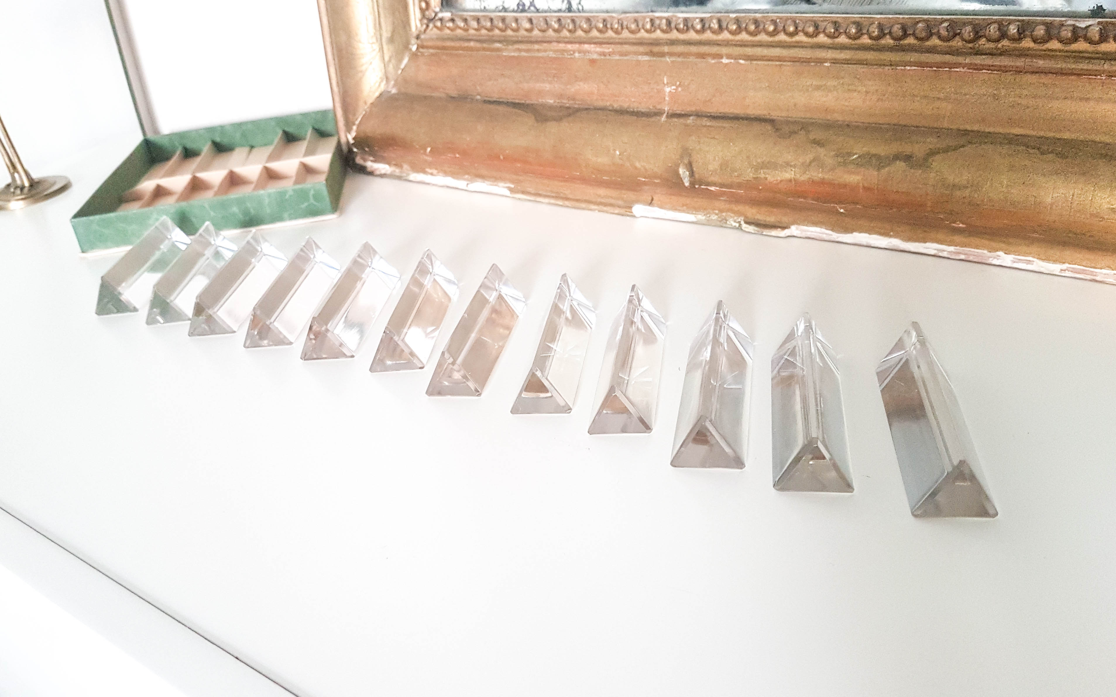 12 Baccarat crystal knife holders