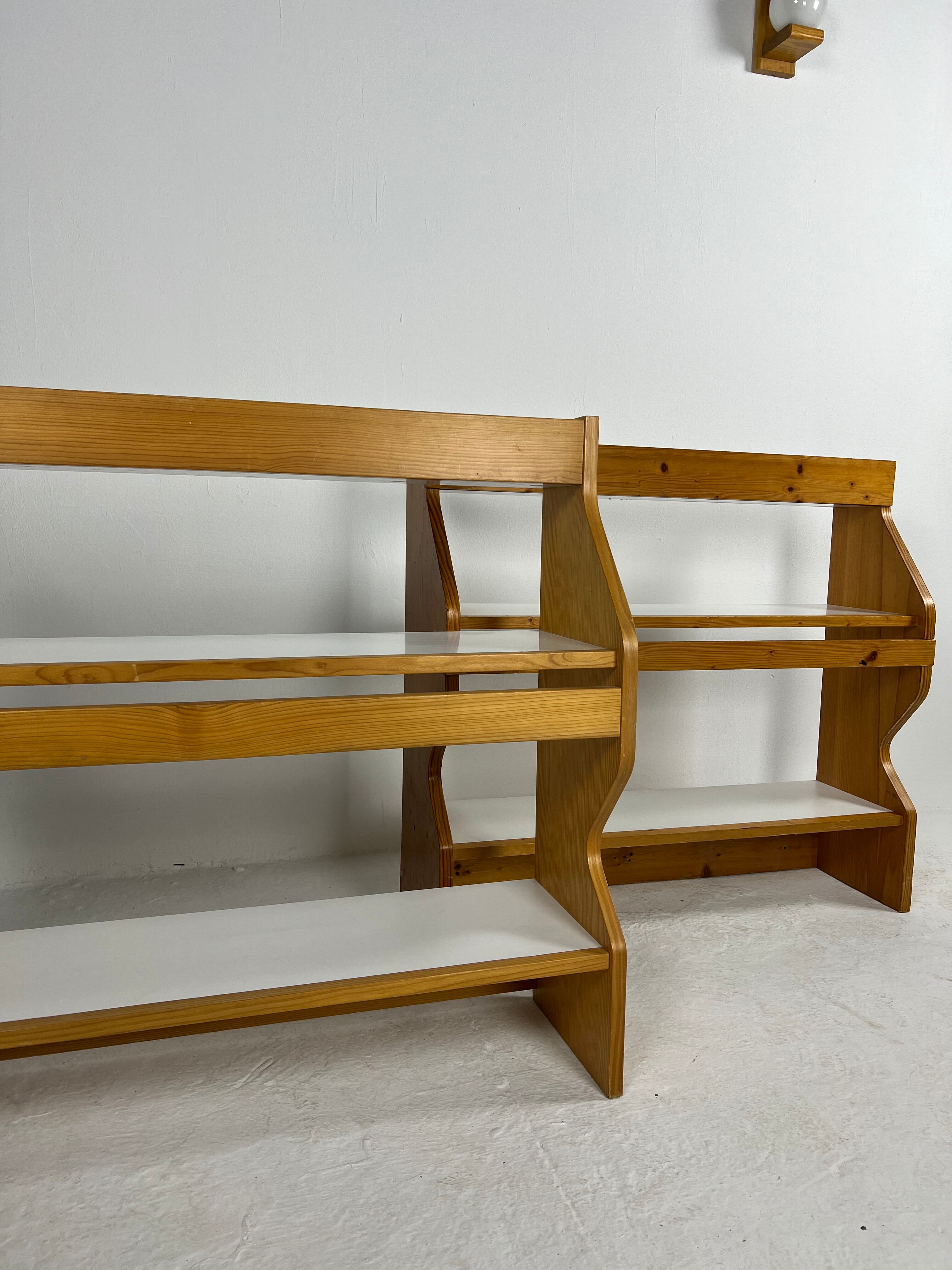 Duo of shelves by Charlotte Perriand