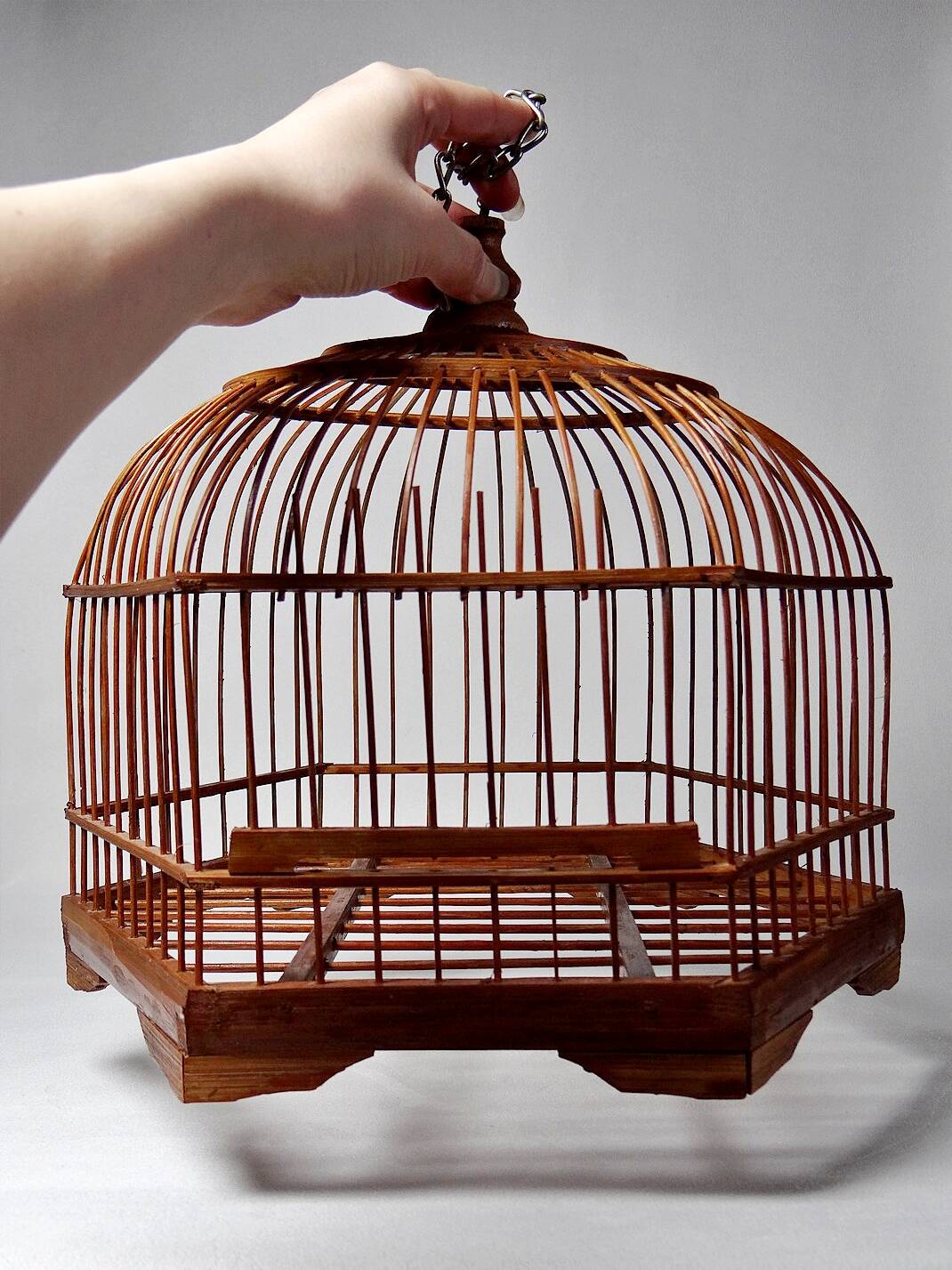 Vintage Chinese Bamboo Decorative Bird Cage