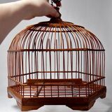 Vintage Chinese Bamboo Decorative Bird Cage