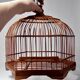 Cage à oiseaux chinoise vintage en bambou
