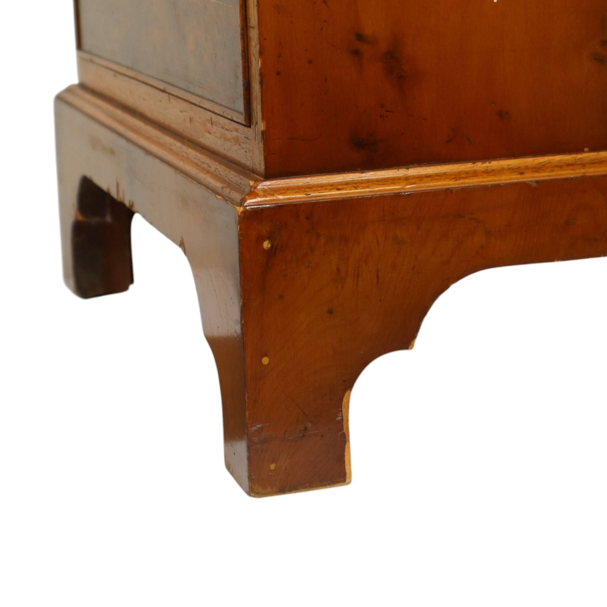 Vintage Chest of Drawers Burton Reproductions Burl Wood Veneer 116cm