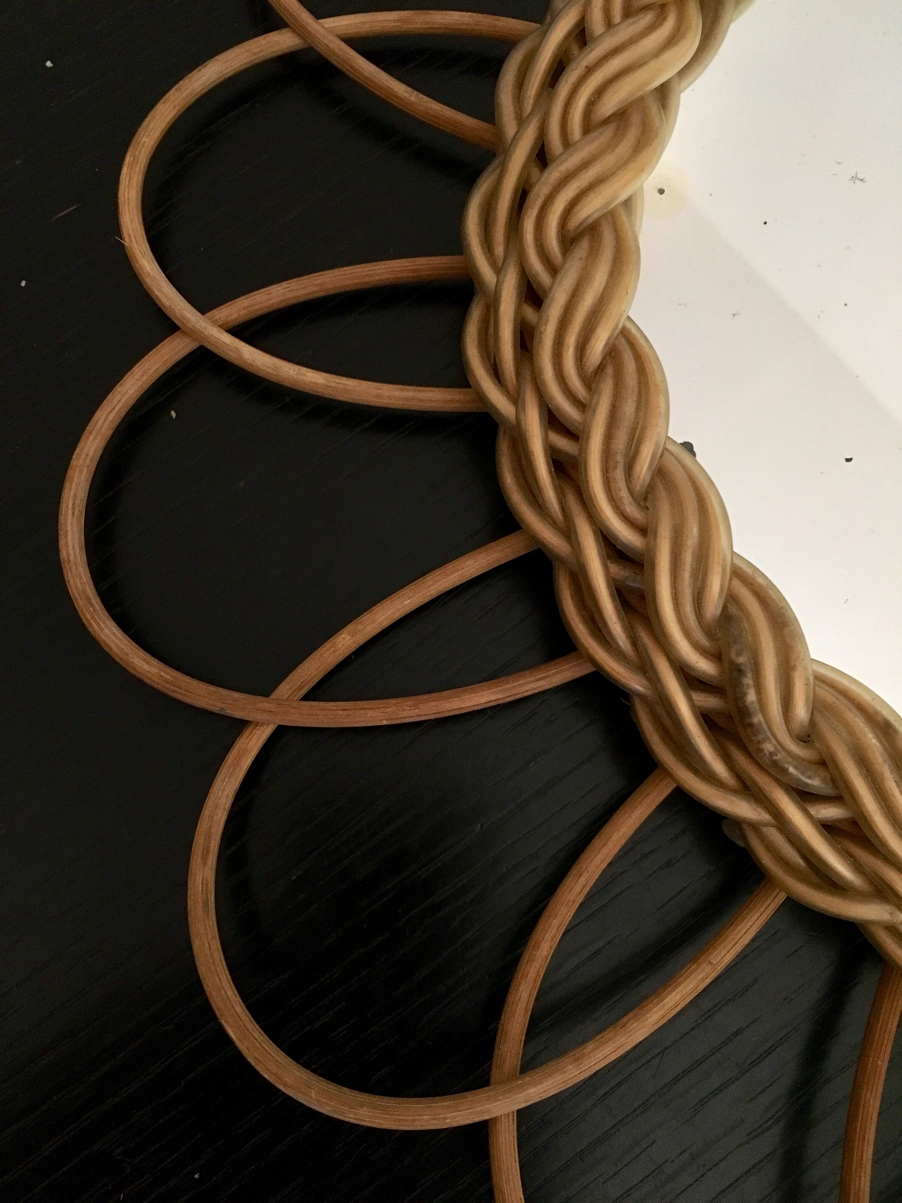 Rattan mirror - 40 cm