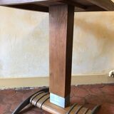 Old vintage wooden metal bistro table 40/50