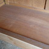 Open bookcase in chene