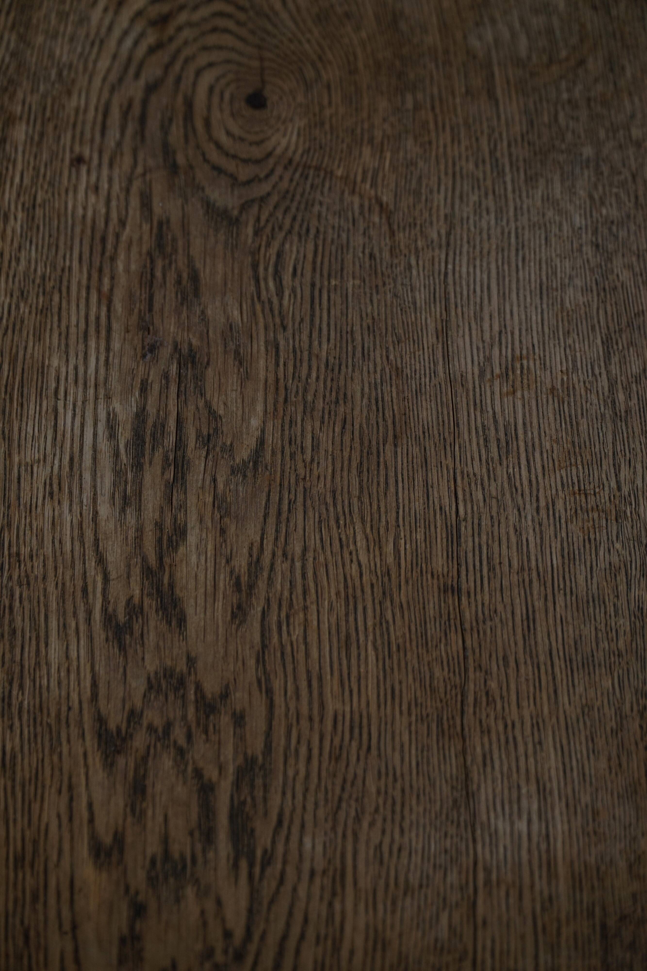 Scandinavian oak stool/box from the early 20th century, 1900s.