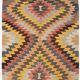 5x8 Orange & Brown Tribal Vintage Kilim Rug, 149x253Cm