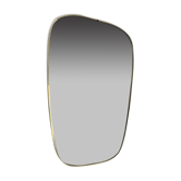 Vintage mirror 1960 asymmetrical gold mirror - 39 x 25 cm