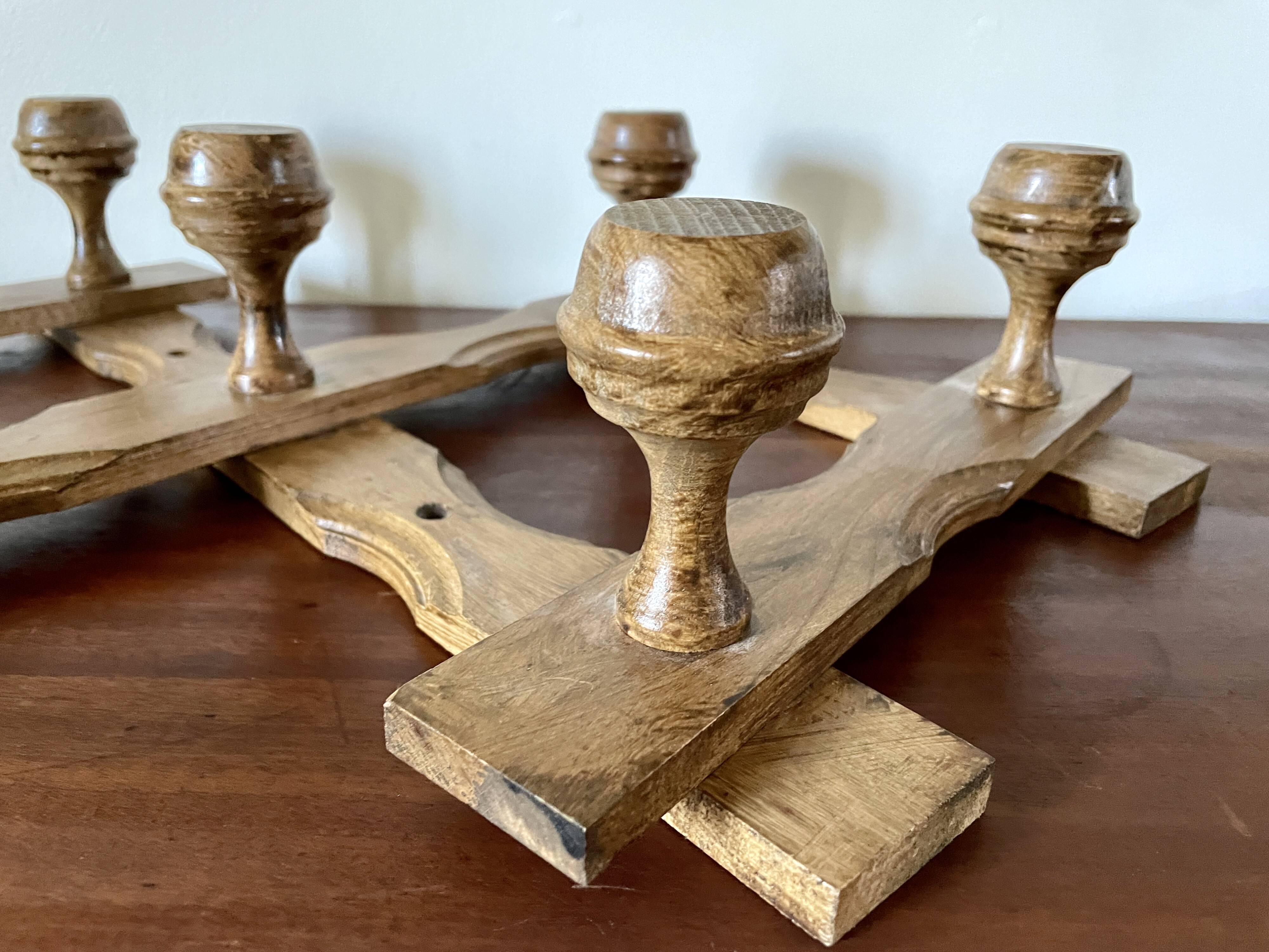 Accordion coat rack wood 1970