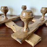 Accordion coat rack wood 1970