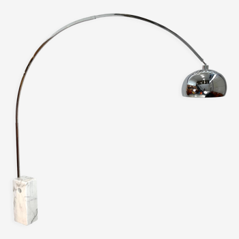 Design arc floorlamp with marble base