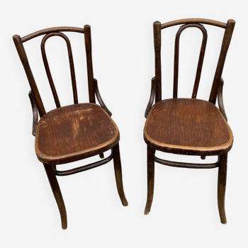 Duo of fischel bistro chairs