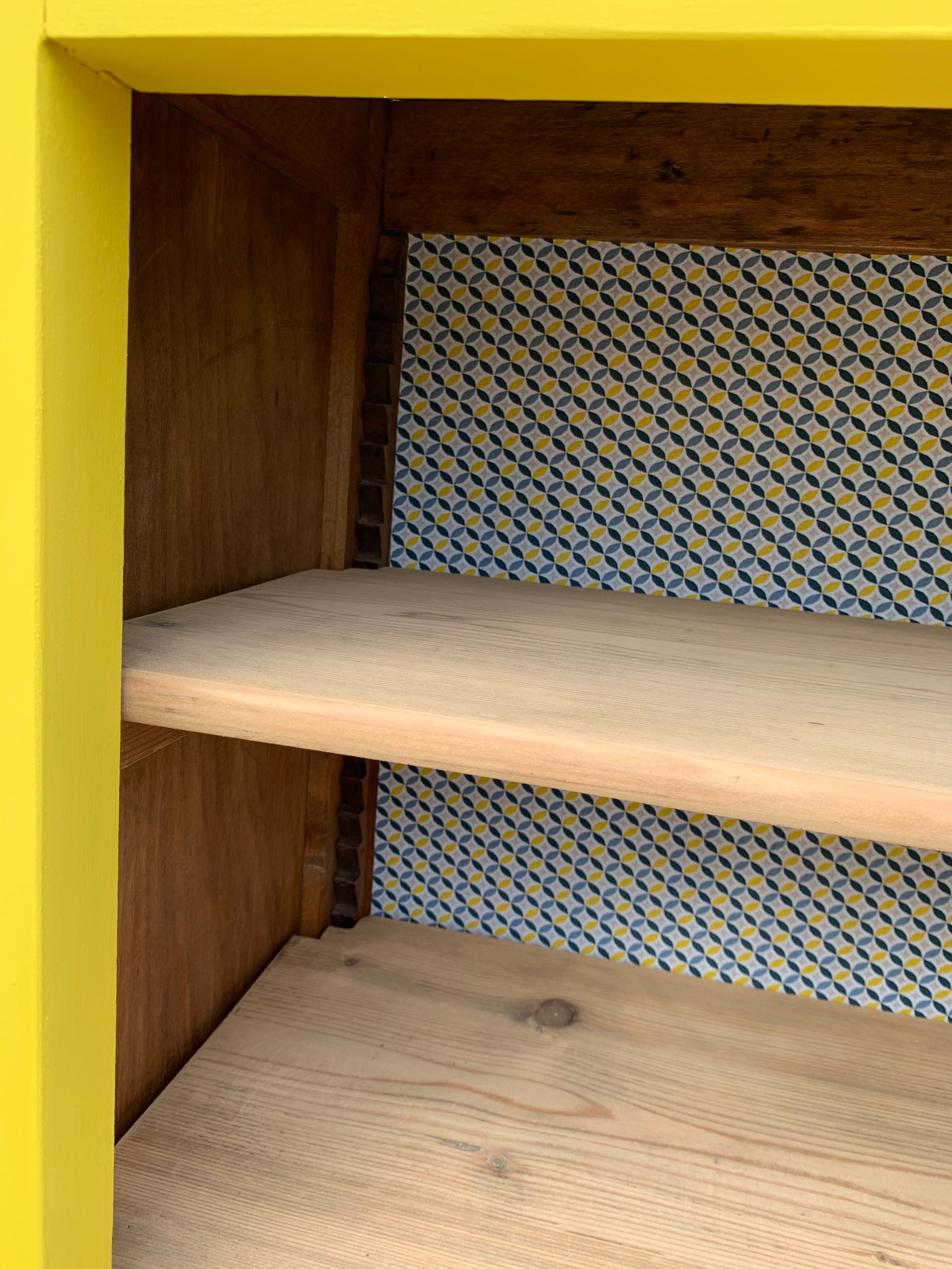 Glass-glazed Parisian wardrobe 1950