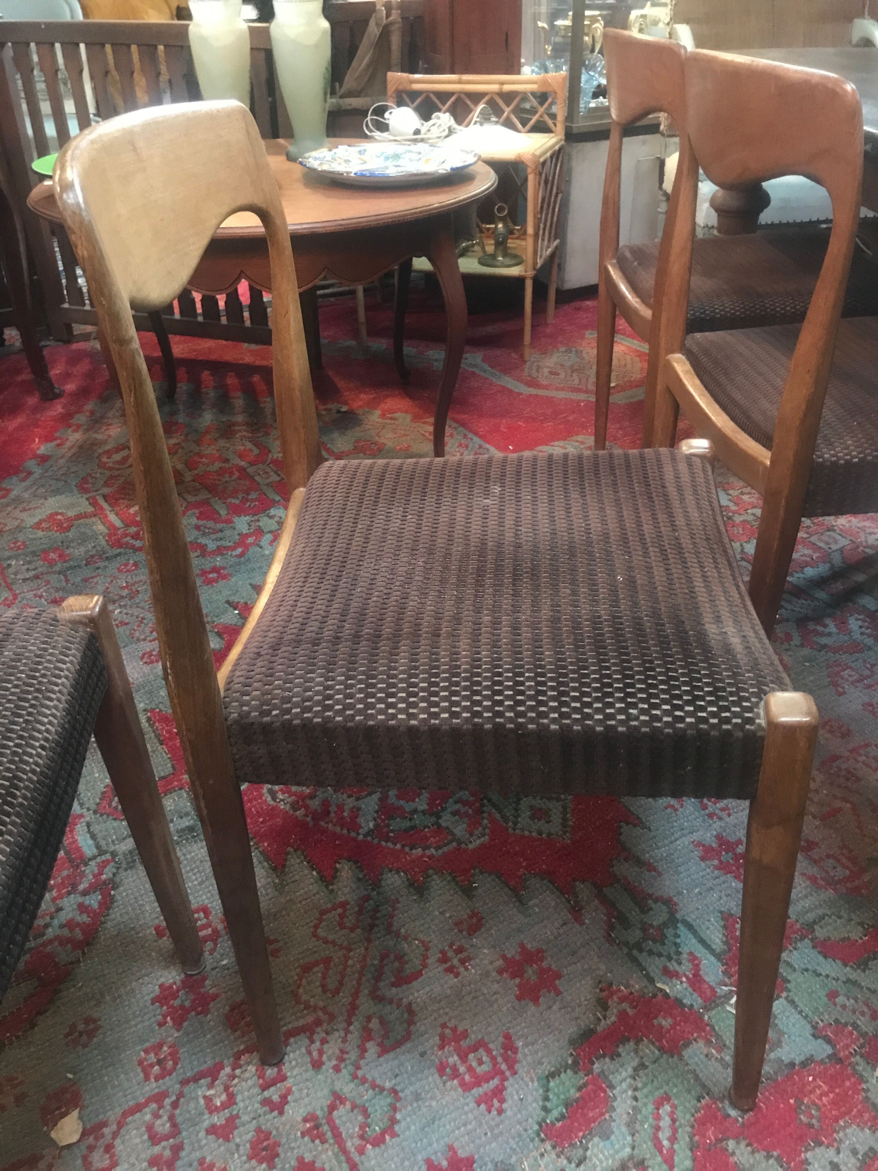 4 teak chairs Niels Otto moller