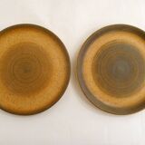Set of 6 small stoneware plates