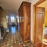 Walnut wardrobe, late 19th century