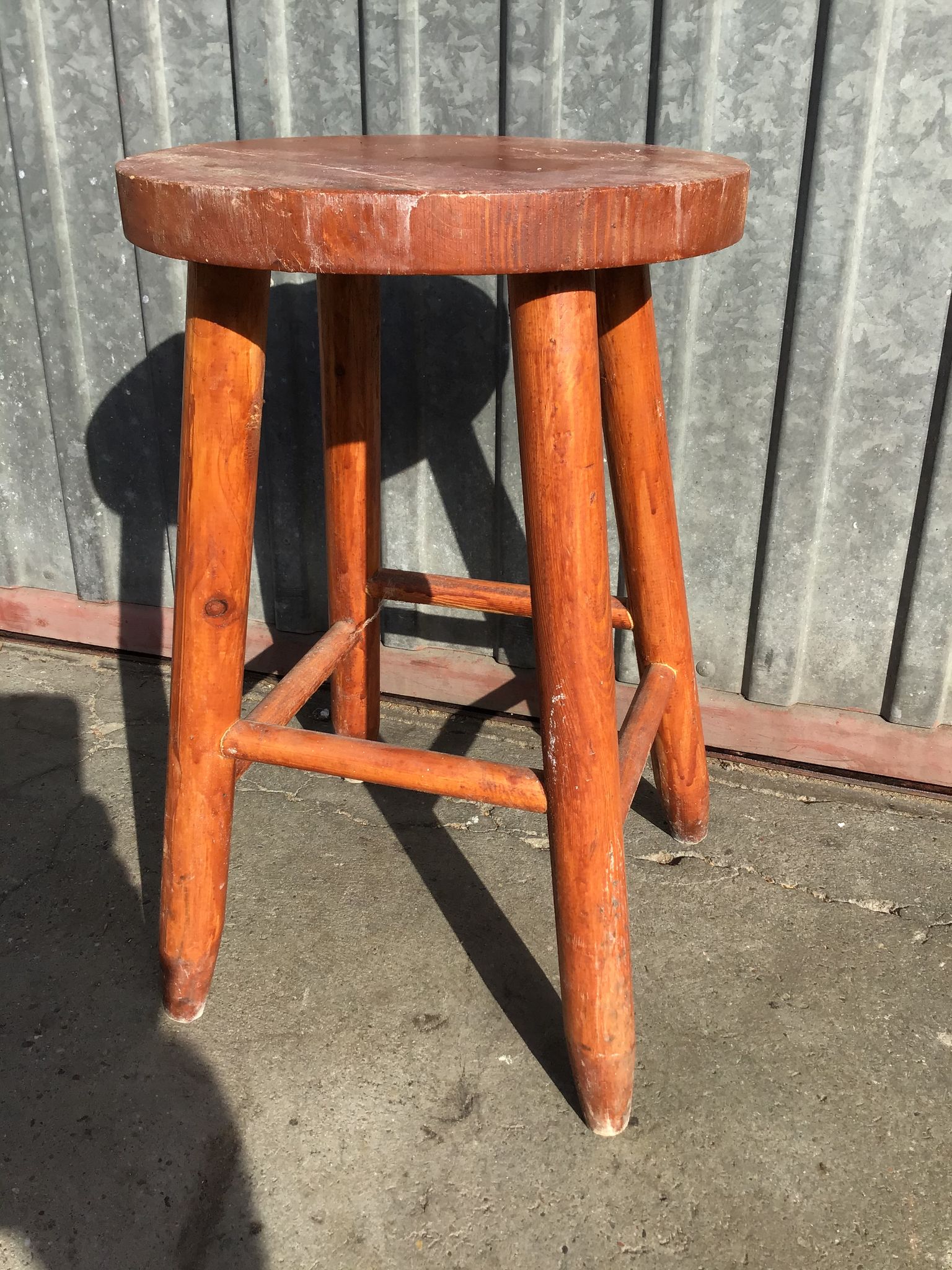 Tabouret rustique vintage bois naturel
