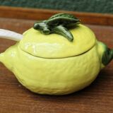 Slush mustard pot, lemon shape