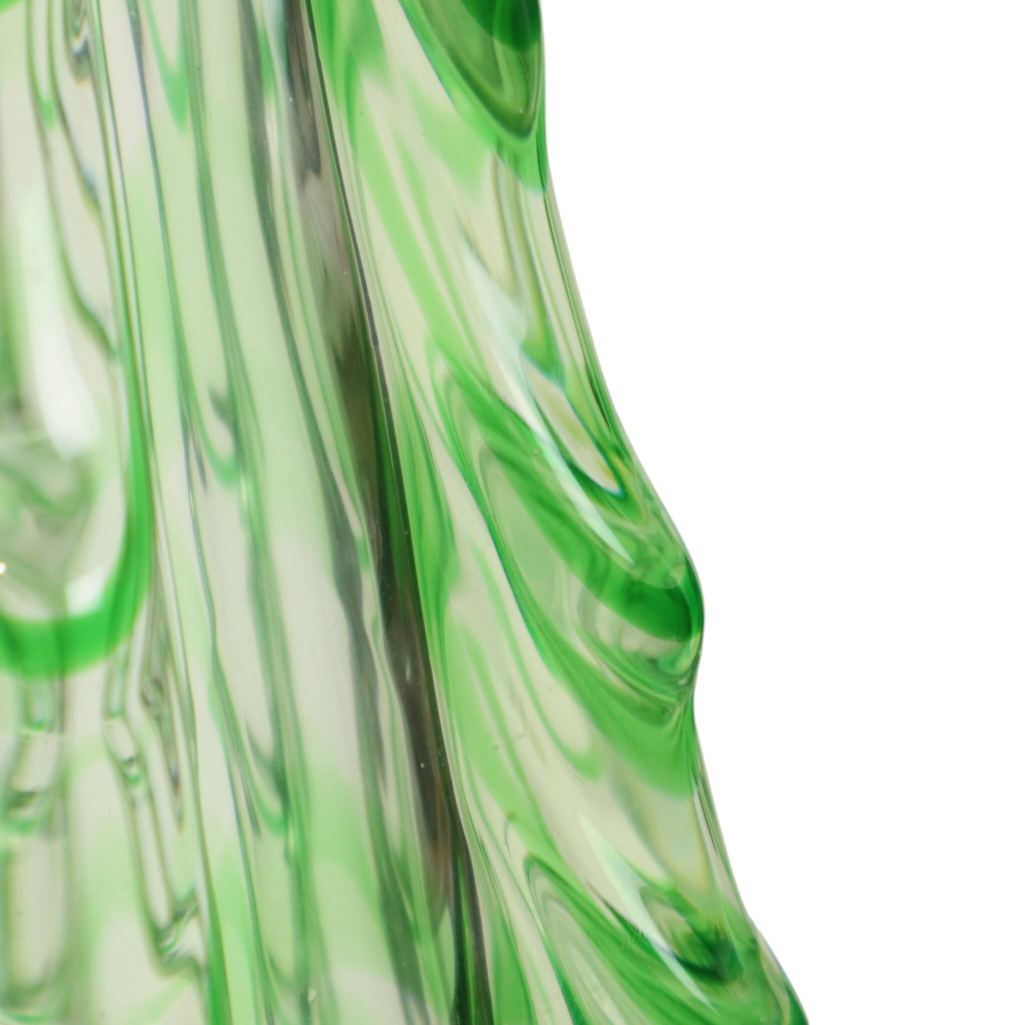 Large Green Glass Vase Murano Dino Martens Style 1960s