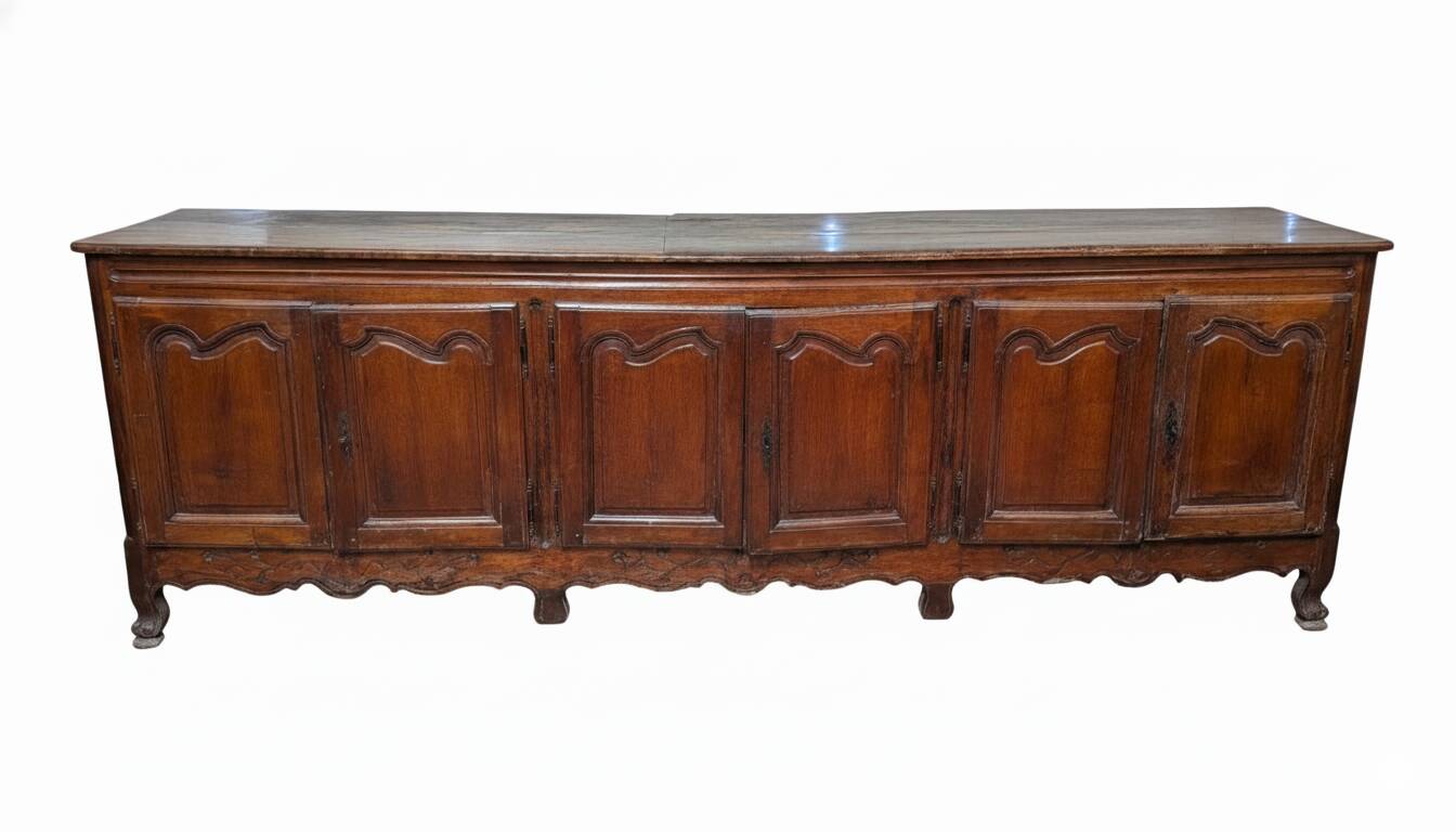 Rare Louis XV enfilade with 6 doors