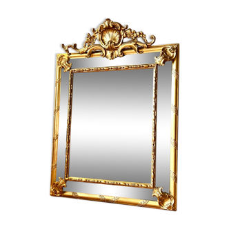 Miroir à parcloses XIXème, 114x83 cm