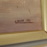 Original Swedish Mid-Century Oil on Canvas "Still Life" 1938 by Golson