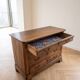 Antique chest of drawers with 4 solid wood drawers from the late 19th century.