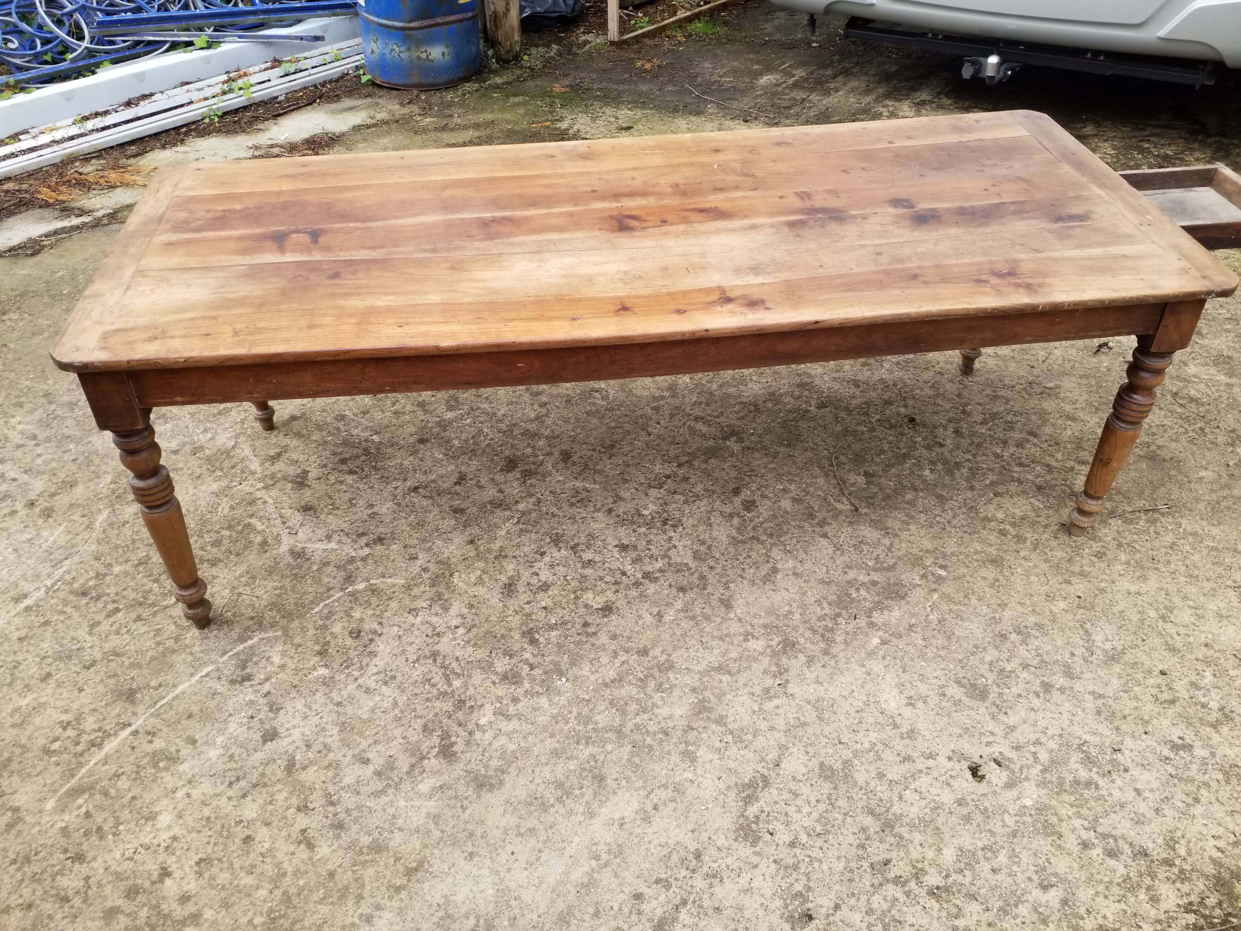 Table de ferme merisier