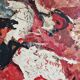 Modernist painting "Battle of Horsemen" by Dragutin Cigarčić